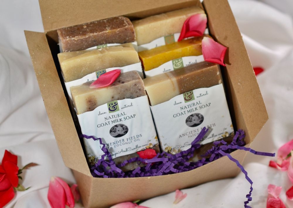Natural bar soap box set, gift set, goat milk soaps