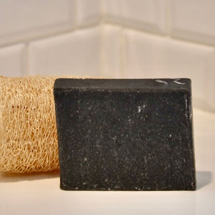 Activated charcoal soap for the face, acne, blemishes