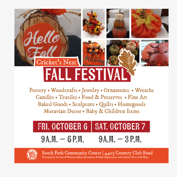 Fall Craft Festival in October at Cricket's Nest Craft Shop