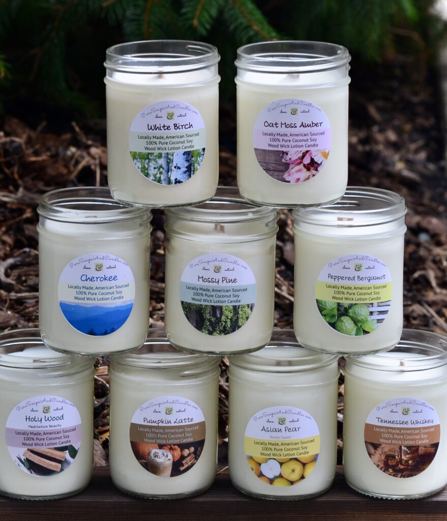 Fall wood wick lotion candles
