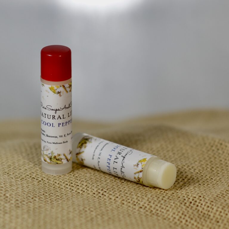 Pure Wellness Body natural and hand made tube lip balm in peppermint